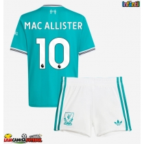 Camisa de Futebol Liverpool Alexis Mac Allister #10 Equipamento Alternativo Infantil 2025-26 Manga Curta (+ Calças curtas)